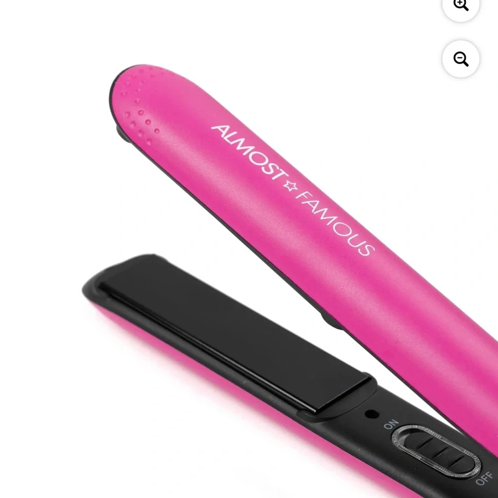 Nwt Almost Famous Fierce Glam‎ Pink Flat Iron with travel pouch nwt